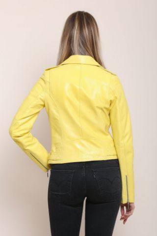 Picture of Sarı Deri Kadın Ceket