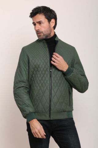 Picture of Yeşil Deri Erkek Ceket