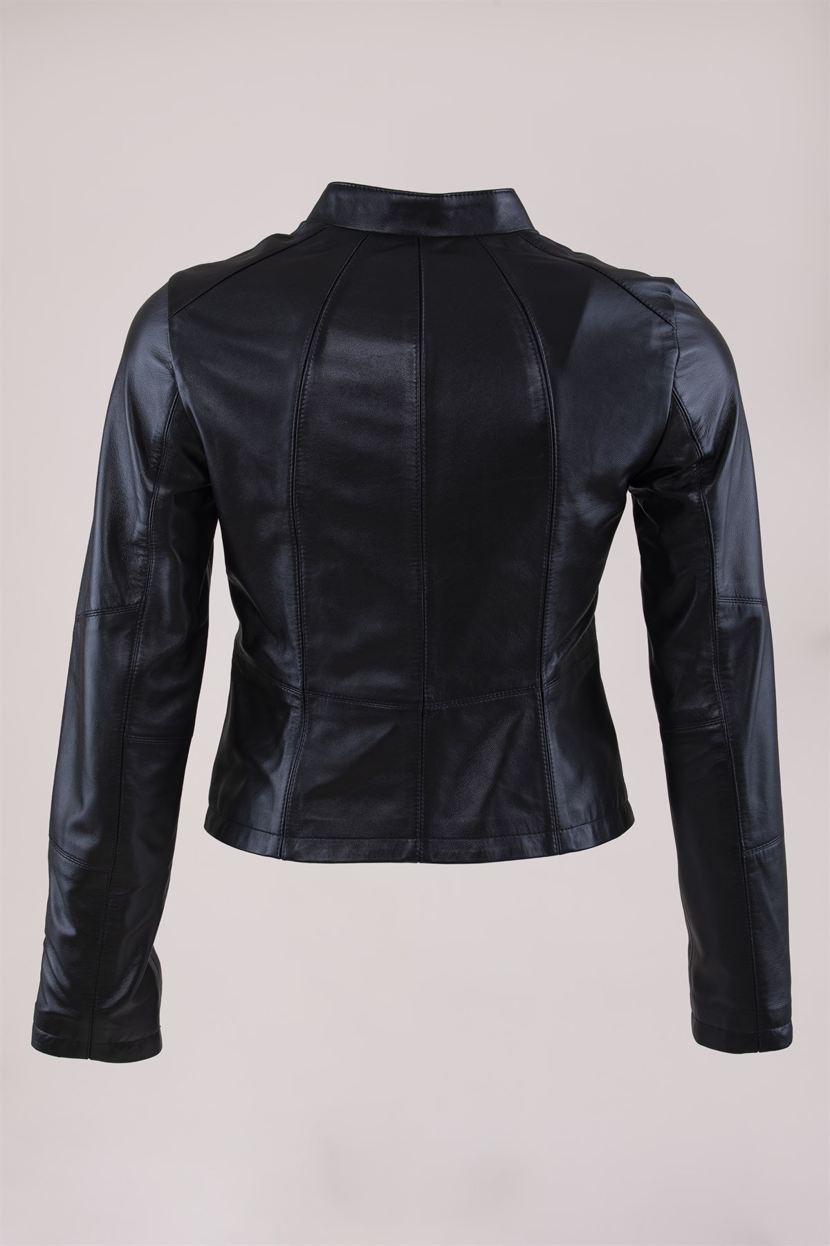 Picture of Female black napa leather shirt