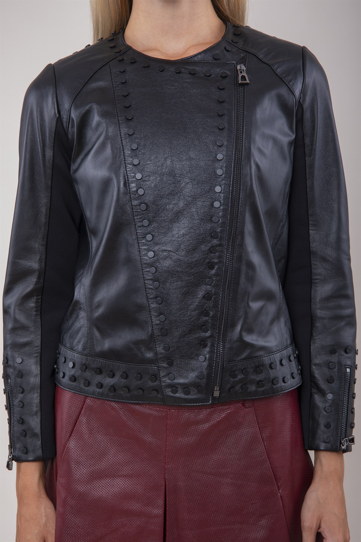 Picture of Bestderi Kadın Siyah Deri Ceket