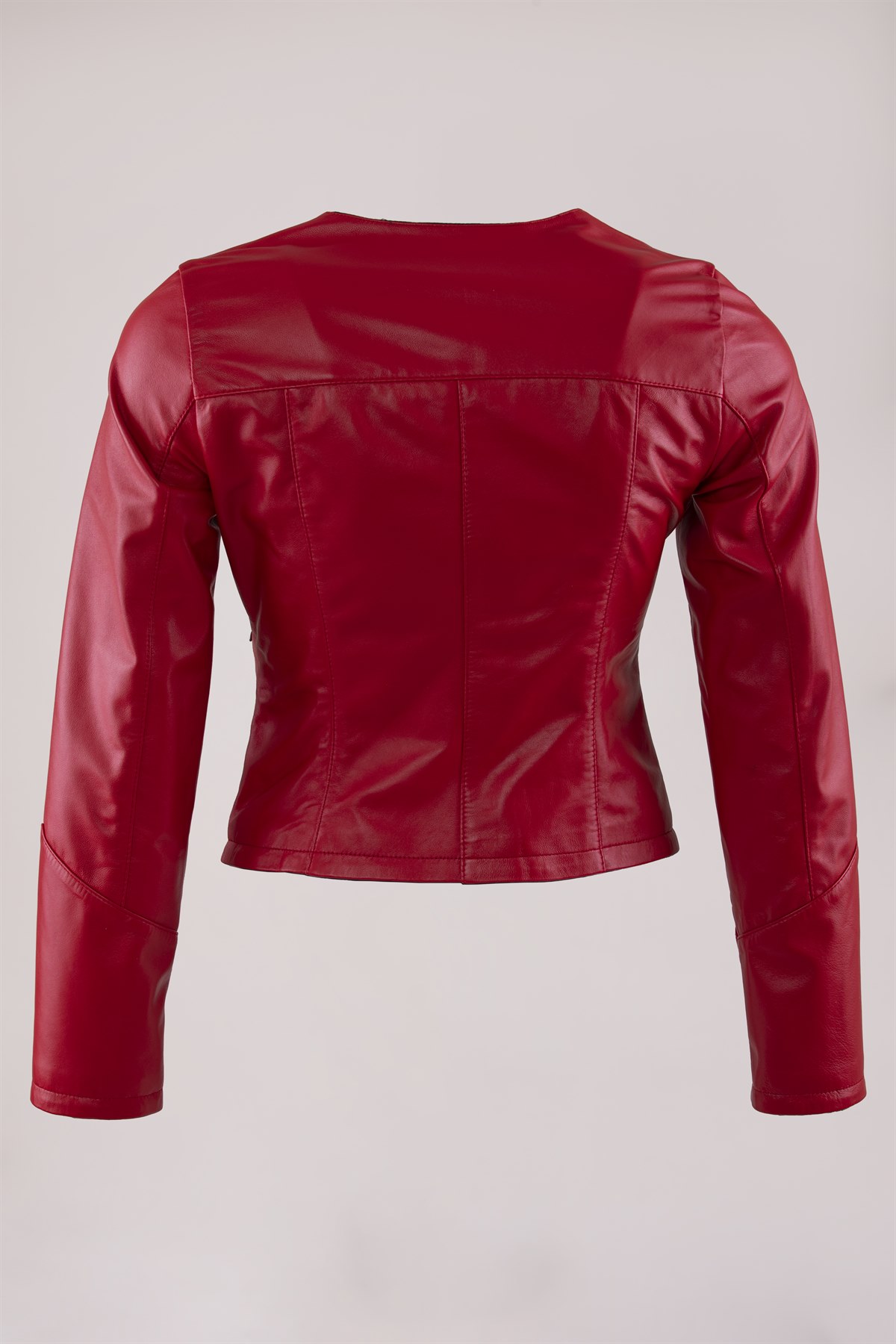 Picture of Bestderi Kadın Kırmızı Deri Ceket