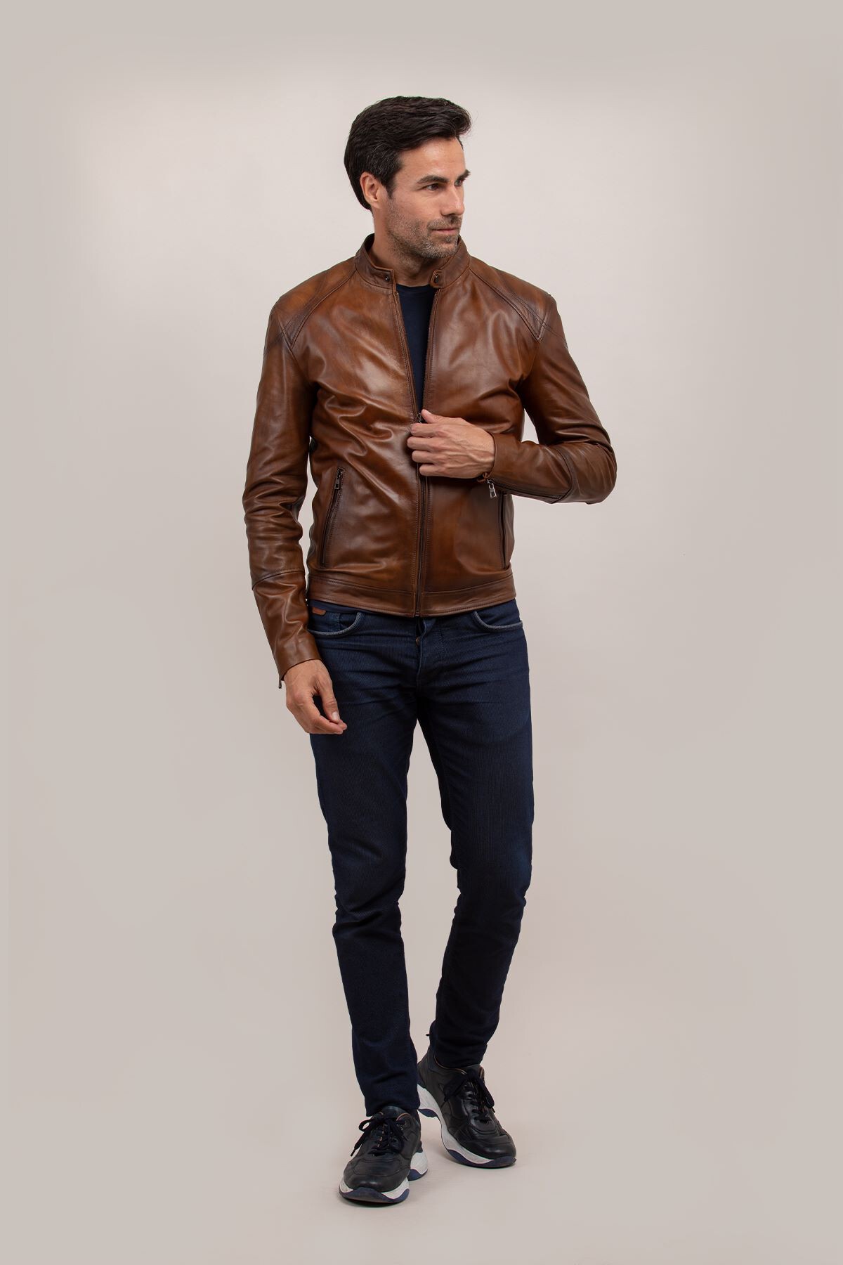 Picture of BestDerei Men's Cascata Leather Jacket