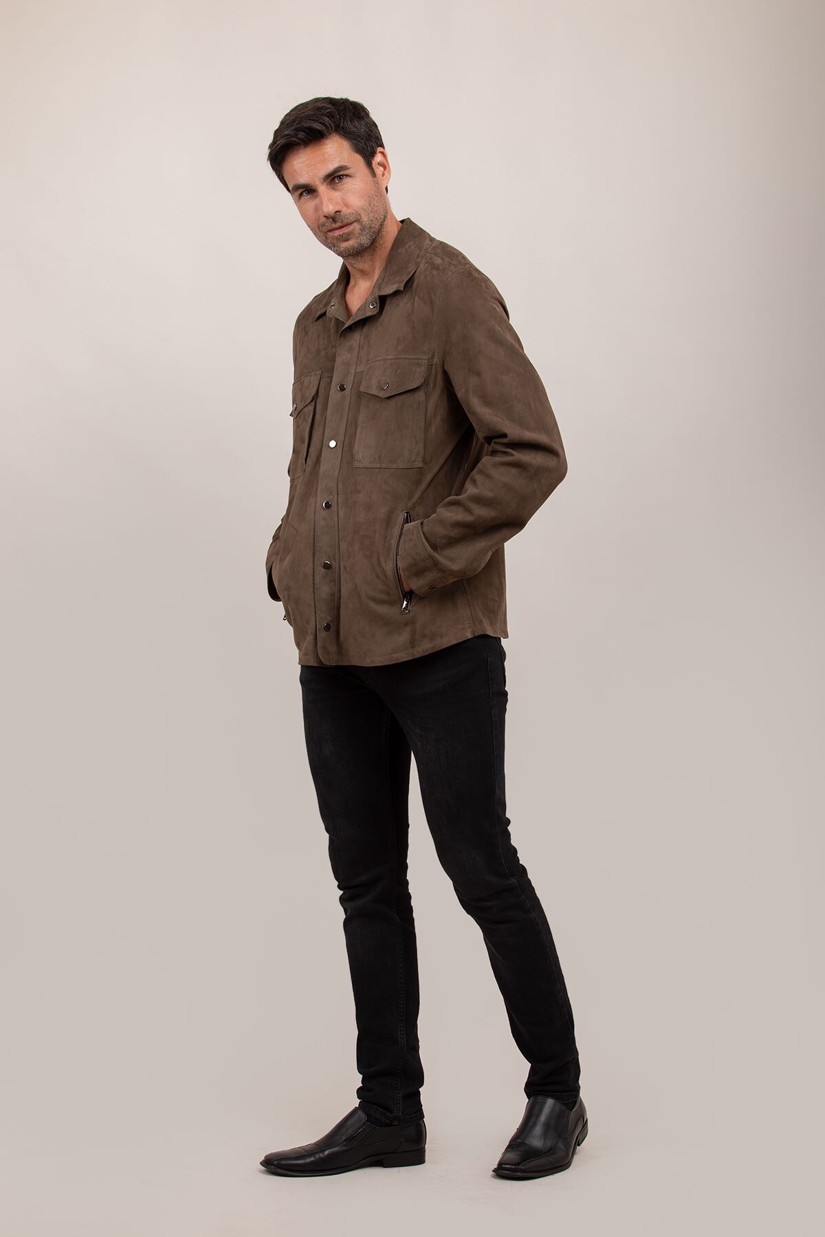 Picture of Men's Mink Leather Shirt