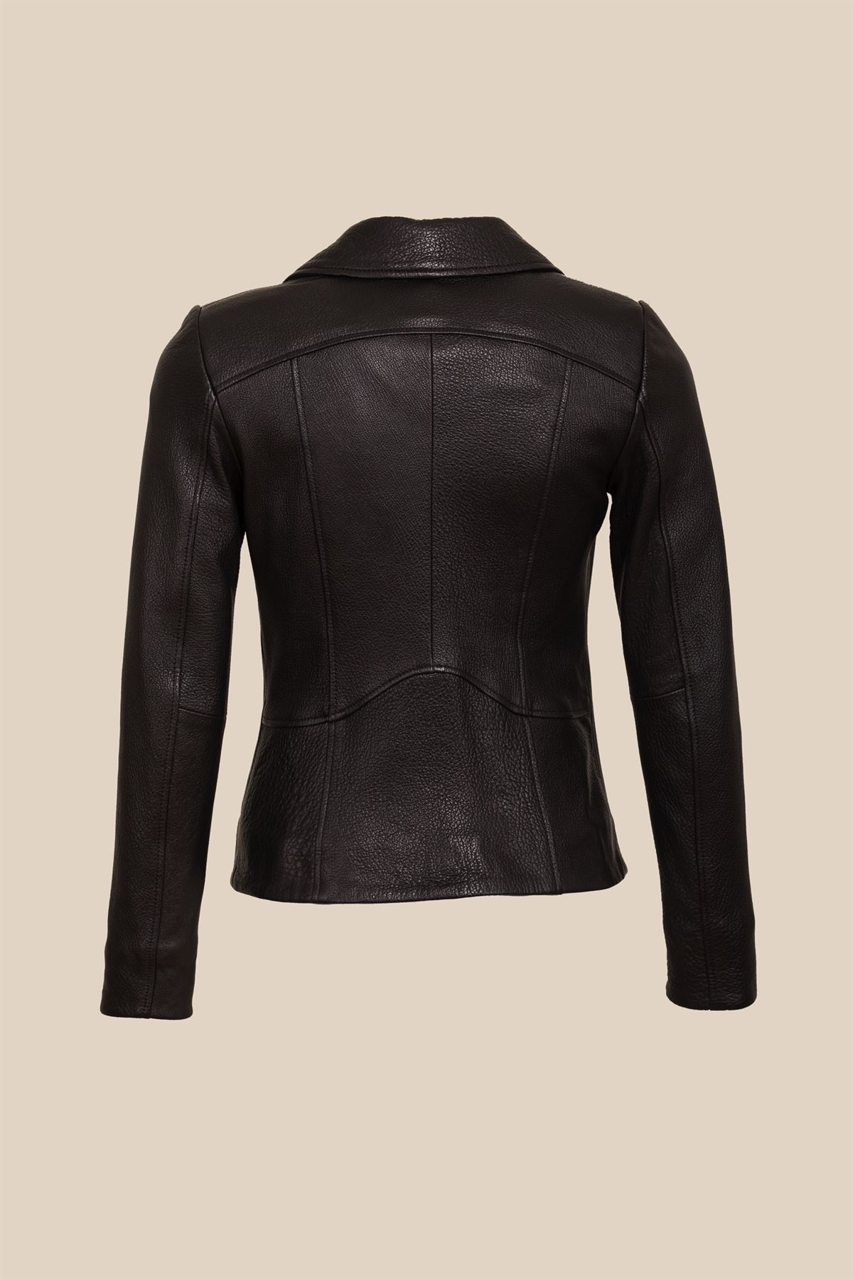 Picture of Bestderi Kadın Siyah Deri Ceket
