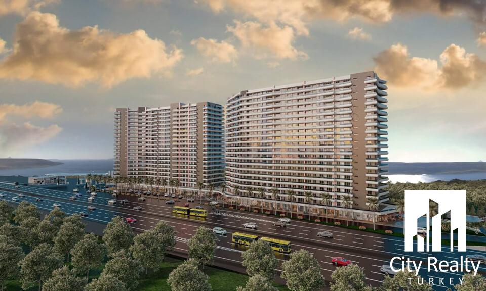 تصویر آپارتمان های لوکس با چشم انداز دریا در بیوک چکمجه استانبول