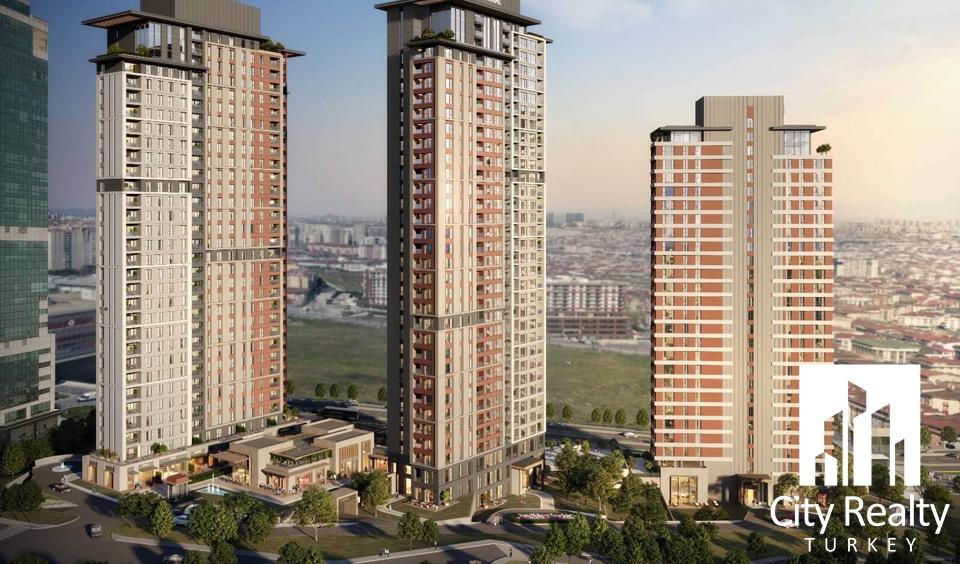 تصویر آپارتمان های مسکونی و تجاری با کیفیت بالا در کنار بزرگراه E-5 در بیلیکدوزو استانبول