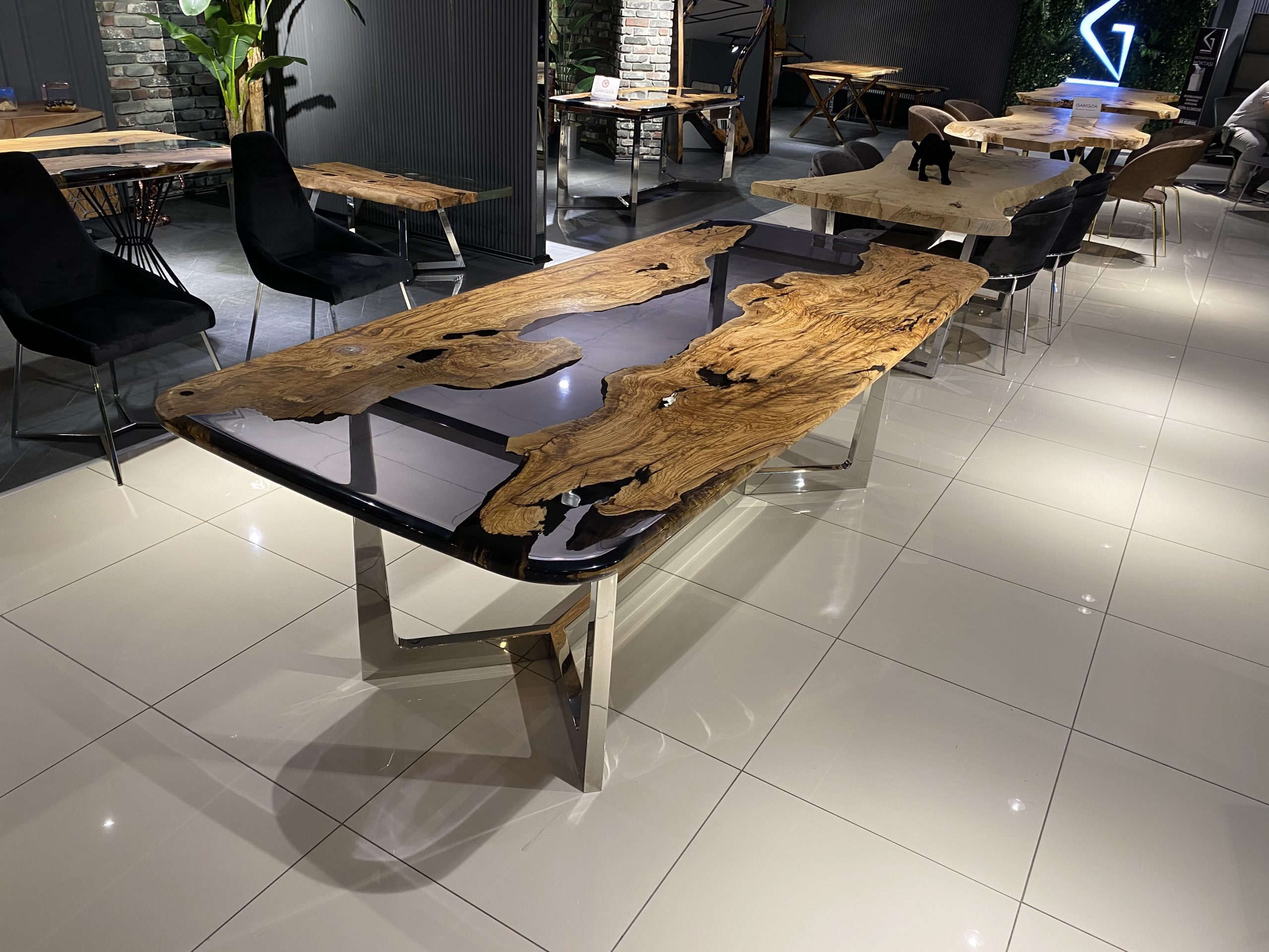 Picture of Olive River epoxy Table- gz14