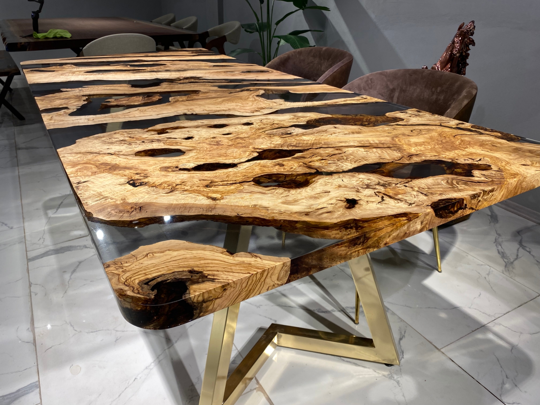 Picture of Olive Wood Epoxy Table Top 
