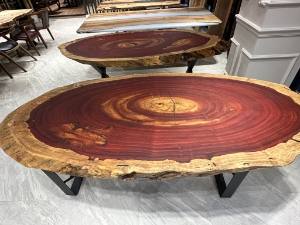 Picture of Ready to Ship 90'' x 41'' Padauk Wood Dining Table 