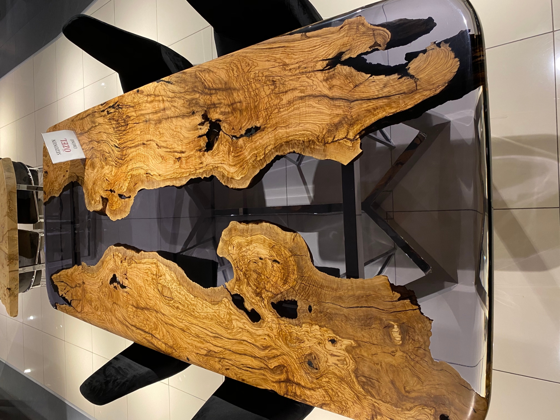 Picture of Olive  Wood Epoxy Table