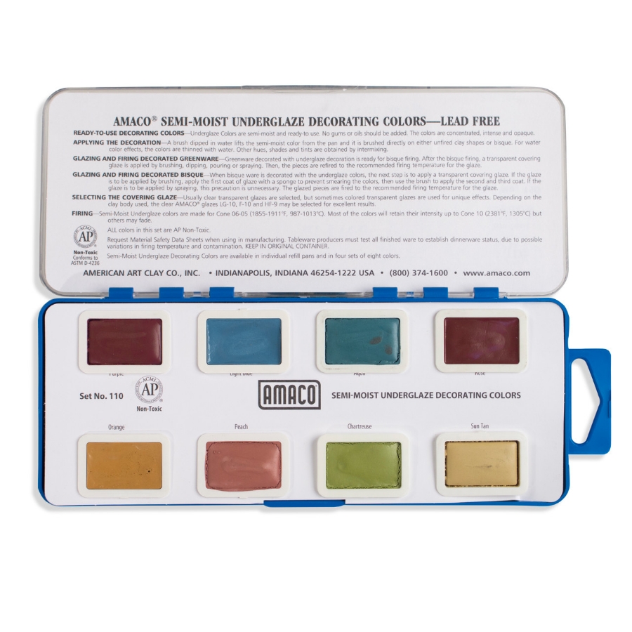 Picture of Semi-Moist Underglaze Watercolor Set #110