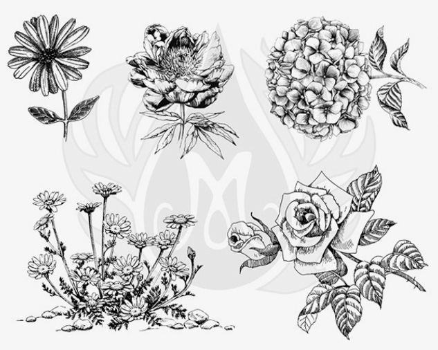 Resim DESIGNER SILKSCREEN FLOWERS 3 – XL DSS-0149