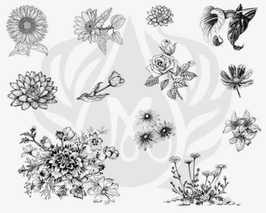 Picture of DESIGNER SILKSCREEN FLOWERS 2 DSS-0138