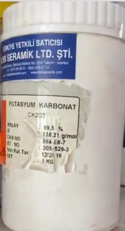 Resim POTASYUM KARBONAT 1KG