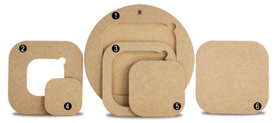 Picture of Interchangeable plate system Ø 30 cm SET MDF