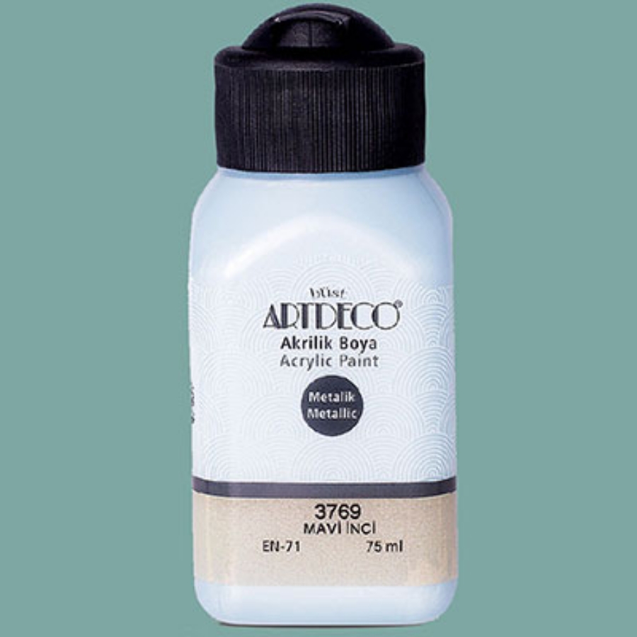 Picture of Artdeco Metallic Acrylic Paint 75Ml Blue Pearl 3769