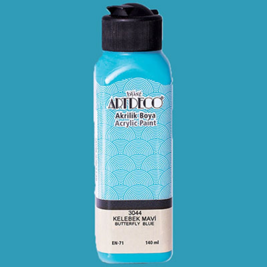 Resim Artdeco Akrilik Boya 140Ml Kelebek Mavi 3044