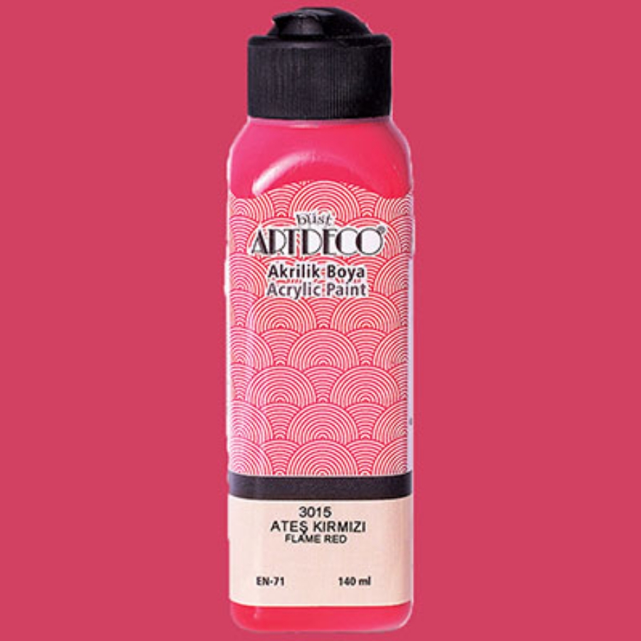 Resim  Artdeco Akrilik Boya 140Ml Ateş Kırmızı 3015