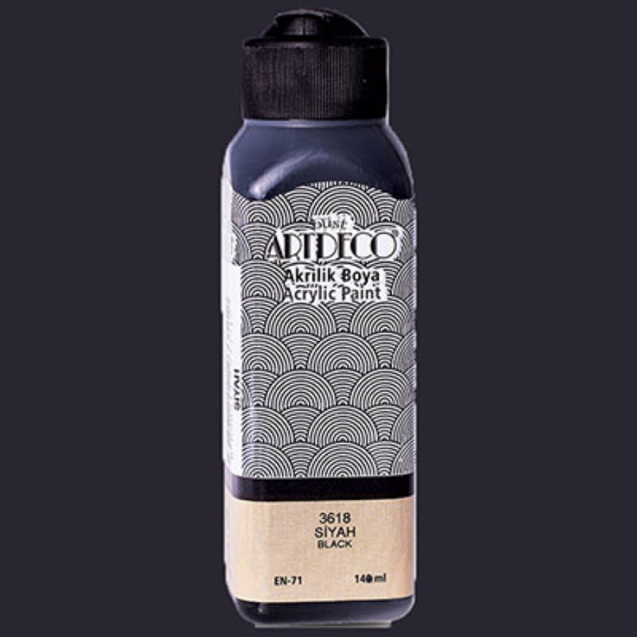 Picture of Artdeco Acrylic Paint 140Ml Black 3618