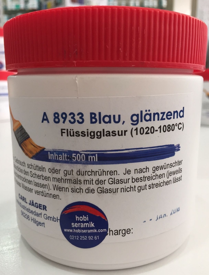 Picture of A 8933 Blue READY LIQUID GLAZE 500 Ml