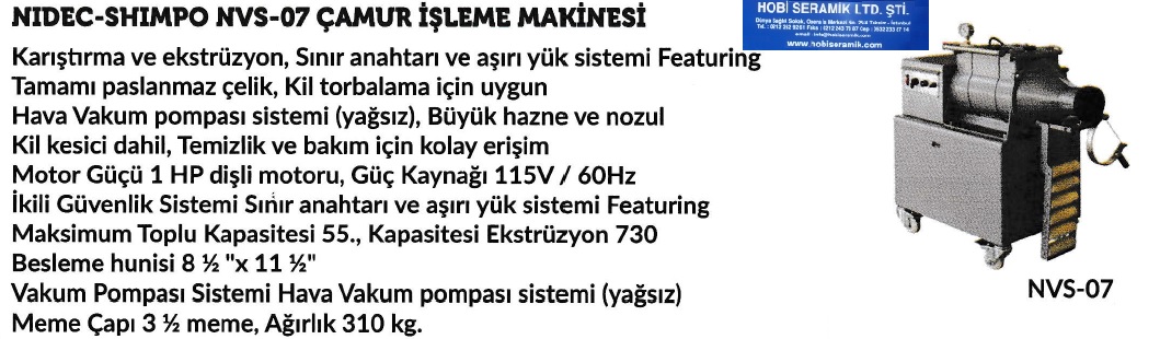 Resim Shımpo Nvs-07 Çamur İşleme Makinesi