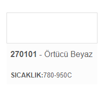 Resim 270101 Örtücü Beyaz Sır Üstü Dekor Boyası