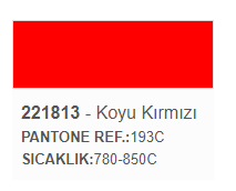 Resim 221813 Koyu Kırmızı Sır Üstü Dekor Boyası