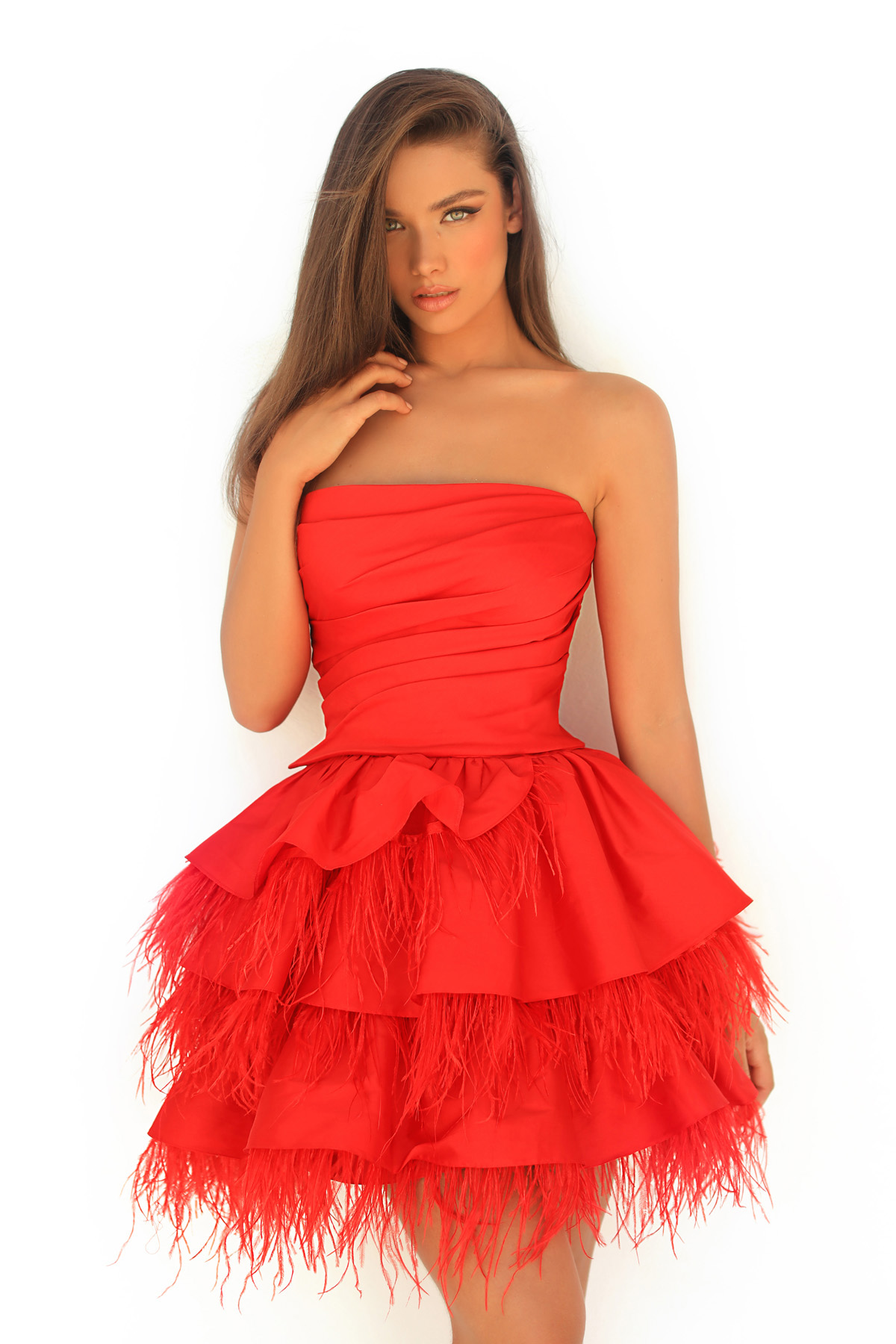 Fiery clearance red dress