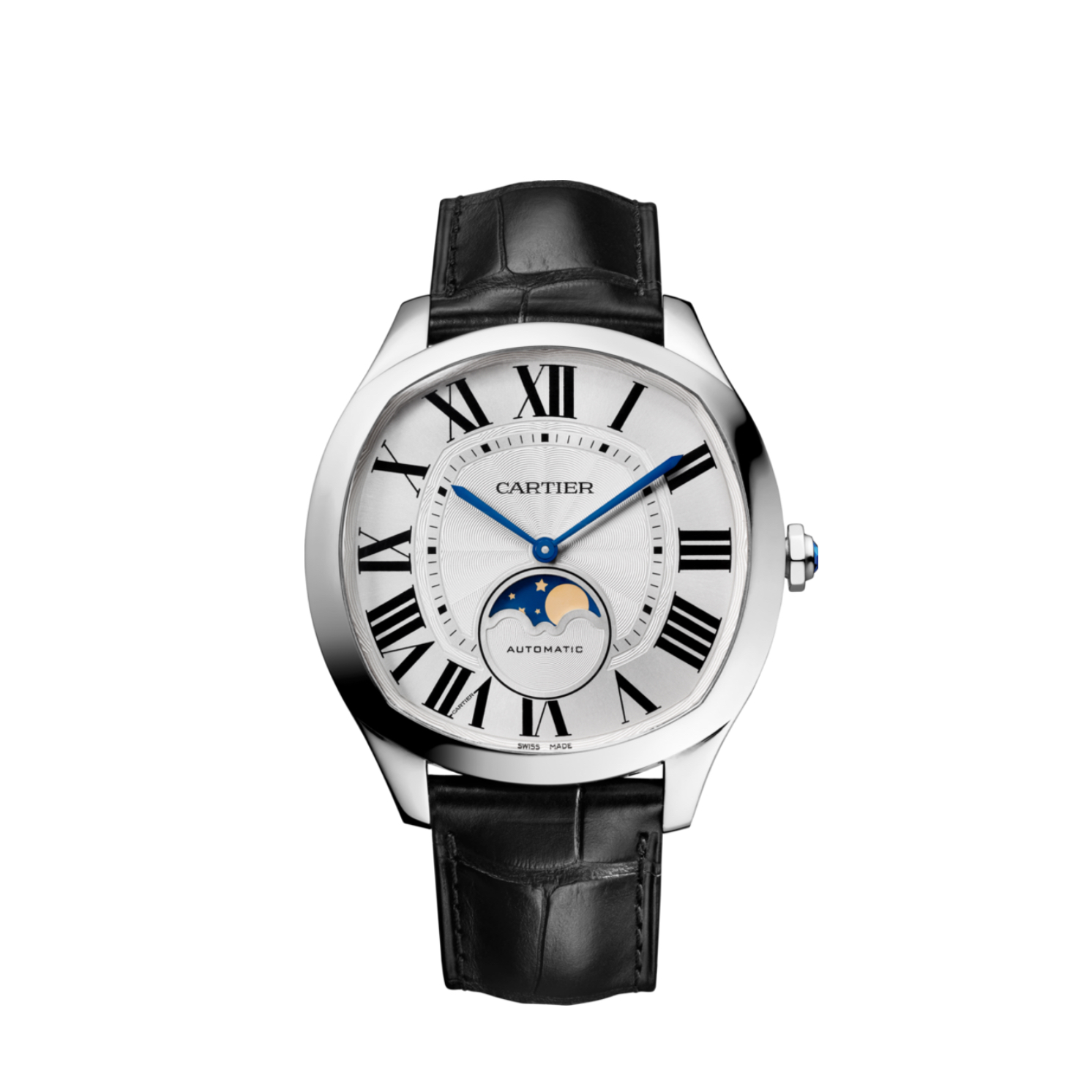 Picture of DRIVE DE CARTIER MOON PHASE - STEEL AUTOMATIC 40X41 MM