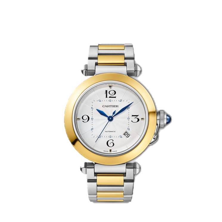Picture of PASHA DE CARTIER - YELLOW GOLD AND STEEL AUTOMATIC 41 MM