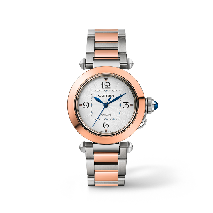 Resim PASHA DE CARTIER - PINK GOLD AND STEEL AUTOMATIC 35 MM