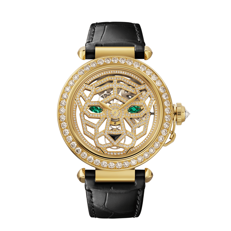 Picture of PASHA DE CARTIER PANTHERE - YELLOW GOLD HAND WOUND 41 MM