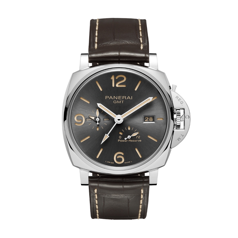 Resim LUMINOR DUE GMT POWER RESERVE - STEEL AUTOMATIC 45 MM