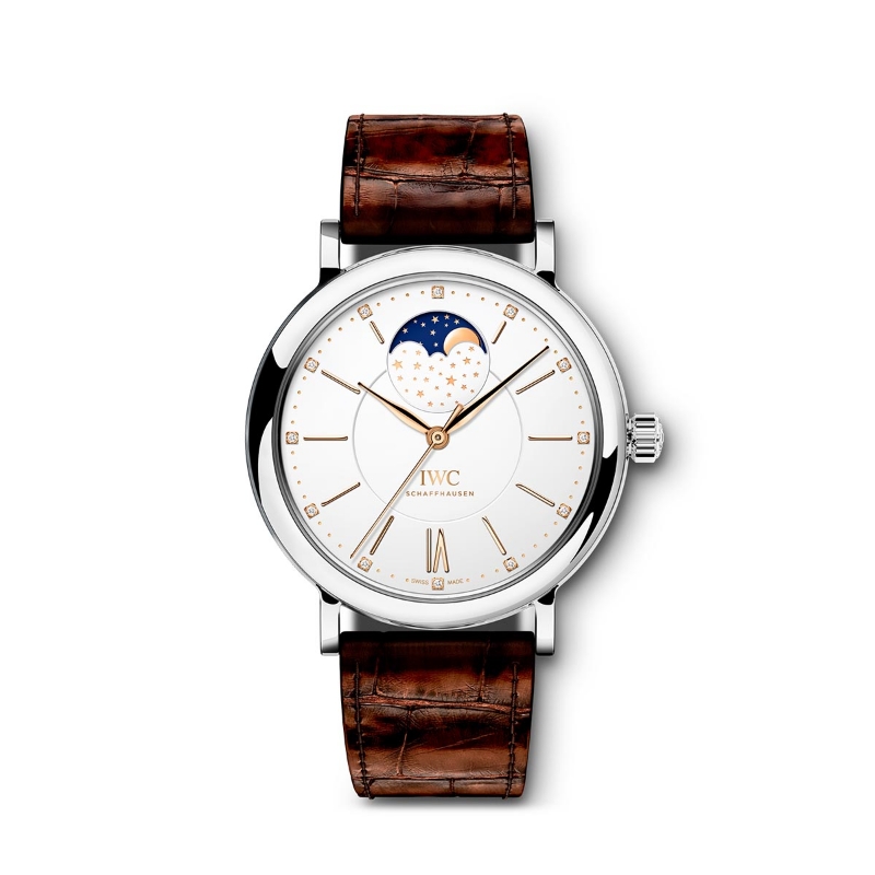 Picture of PORTOFINO MOON PHASE - STEEL AUTOMATIC 37 MM