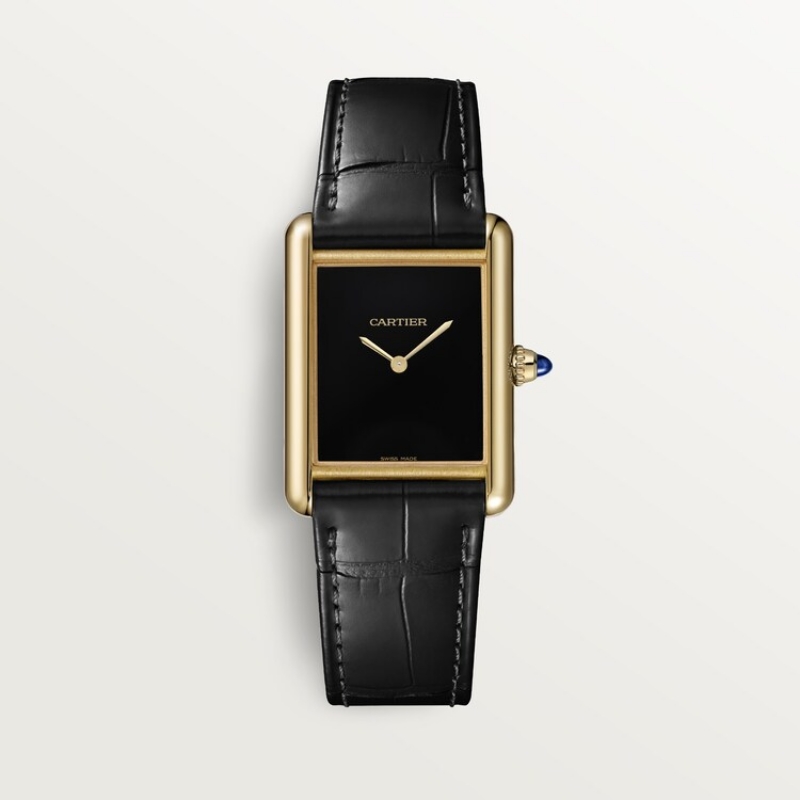 Picture of TANK LOUIS CARTIER - YELLOW GOLD CASE  BALCK DIAL