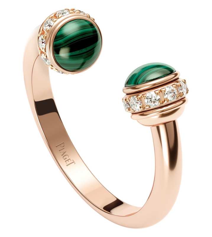Picture of PIAGET Rose Gold Possession Malachite Diamond Open Ring