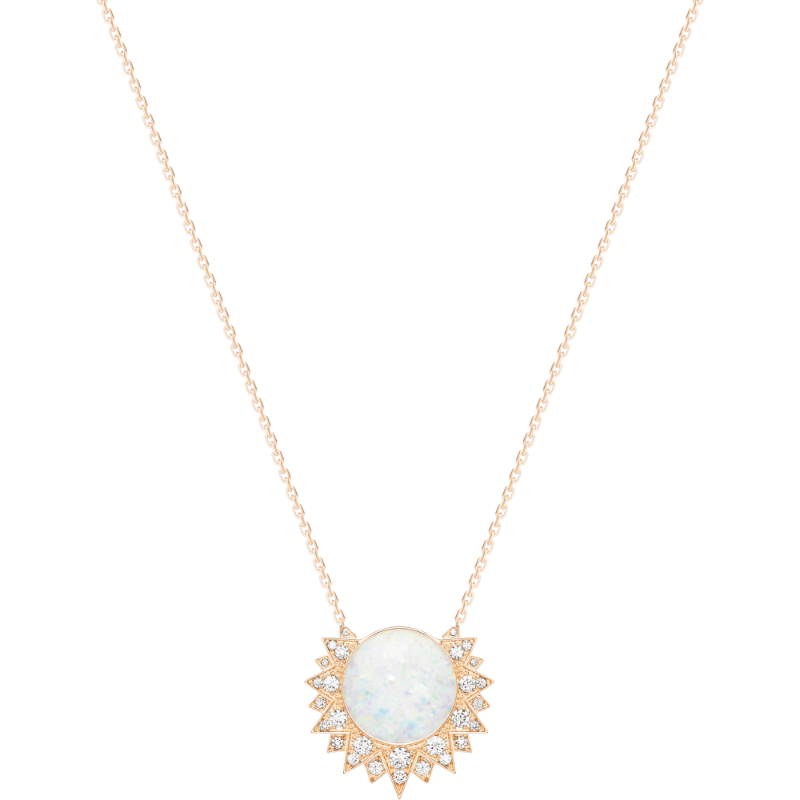 Resim PIAGET Rose Gold White Opal Diamond Pendant