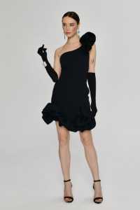 Picture of Alexa Krep Kumaşlı Siyah Kısa Elbise